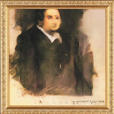 CHRISTIE AIの描いた肖像画「Edmond de Belamy, from La Famille de Belamy」